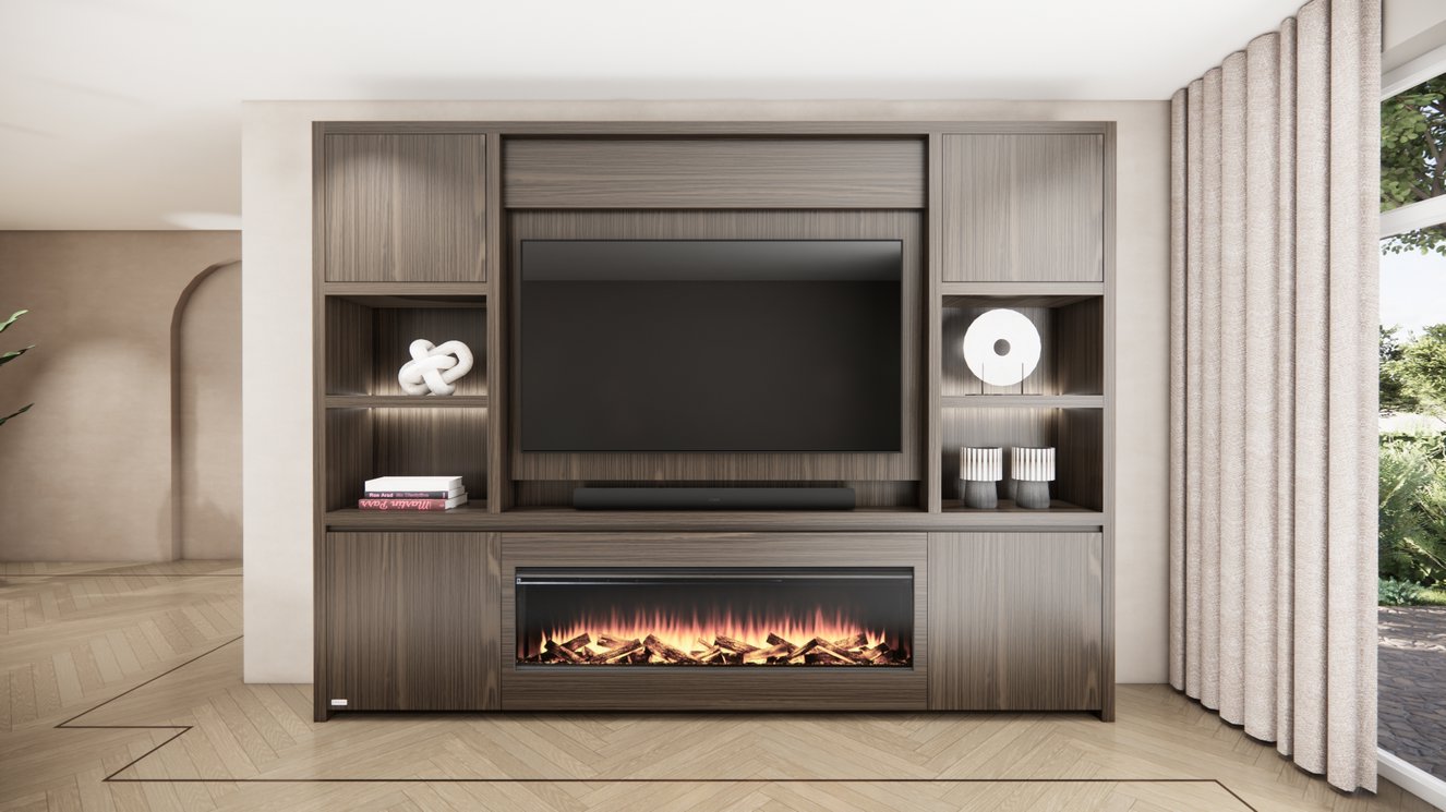 Cinewall	Franklin Queen-size 280-340	cm Eiken British	Fires