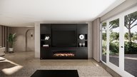 Franklin Cinewall Queen-size 280-340 cm Eiken British Fires 160C