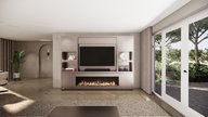 Franklin Cinewall Queen-size 280-340 cm Eiken Dimplex 74 Inch