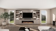 Monroe Cinewall King-size 350-410 cm Eiken Dimplex 74INCH