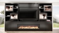 Monroe Cinewall King-size 350-410 cm Eiken Dimplex 74INCH