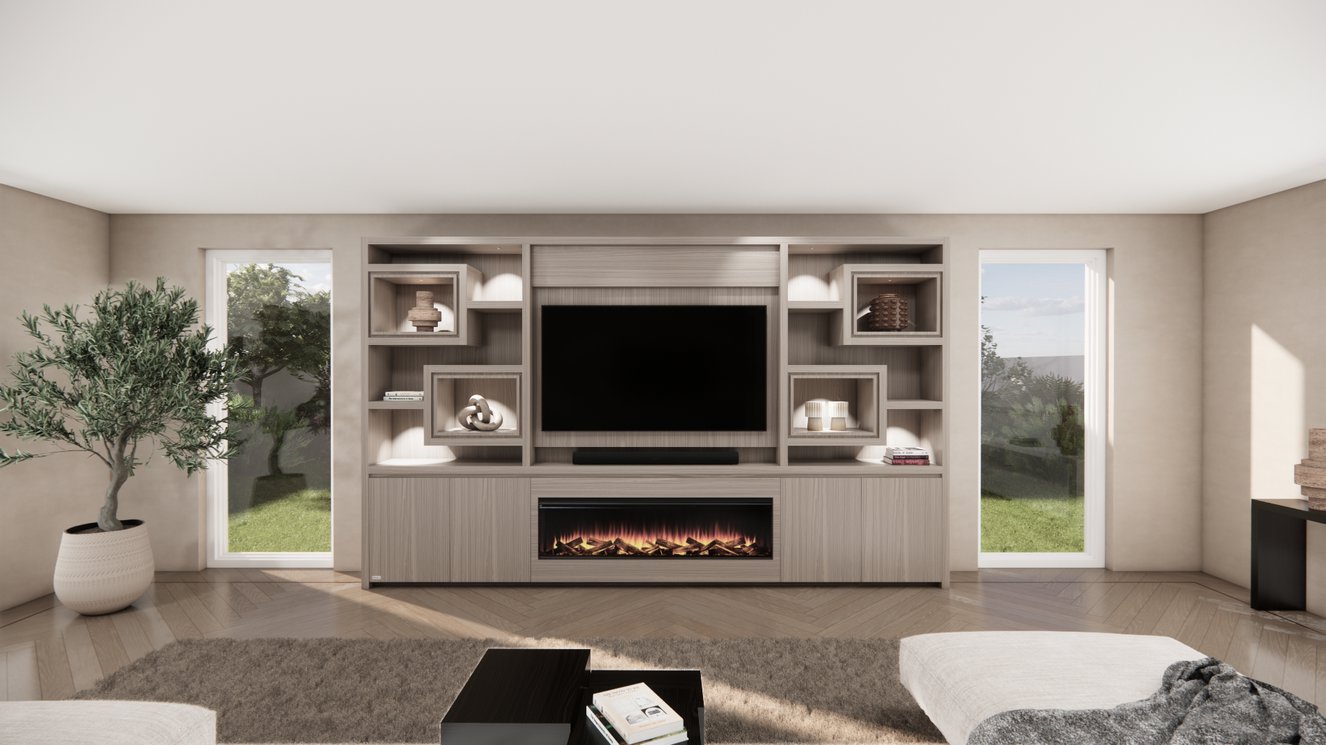 Cinewall	Monroe King-size 350-410	cm Eiken British	Fires