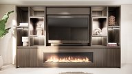 Cole Cinewall King-size 350-410 cm Eiken Dimplex 74Inch