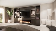 Cole Cinewall King-size 350-410 cm Eiken Dimplex 74Inch
