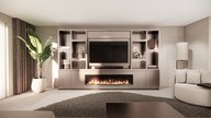 Cole Cinewall King-size 350-410 cm Eiken Dimplex 74Inch