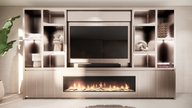 Cole Cinewall King-size 350-410 cm Eiken Dimplex 74Inch