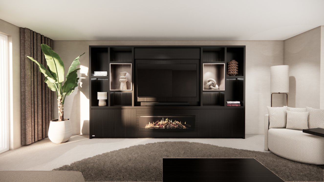 Cinewall	Cole King-size 350-410	cm Eiken Kalfire	E-SERIE