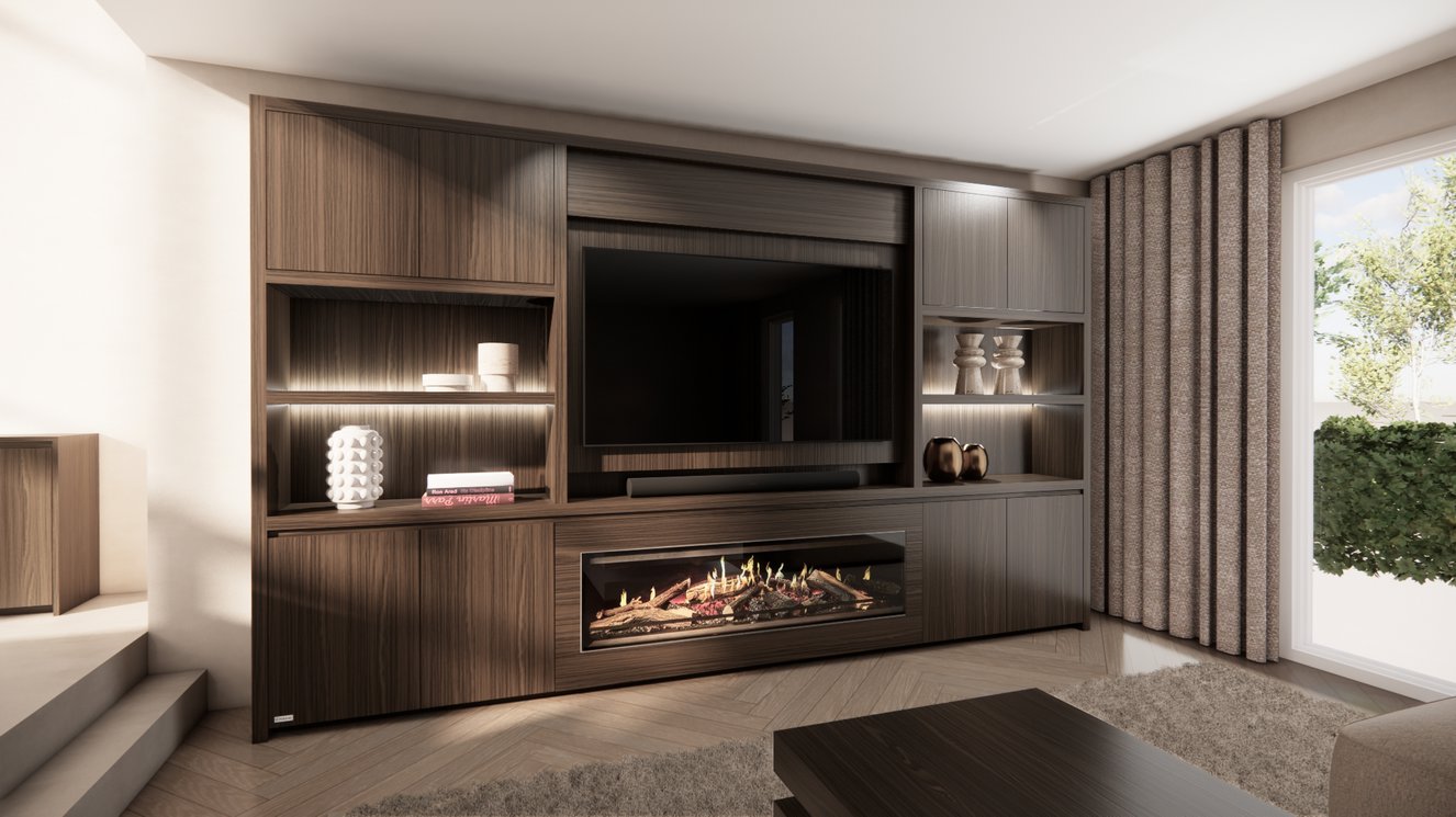 Cinewall	Franklin King-size 350-410	cm Eiken Kalfire	E-ONE
