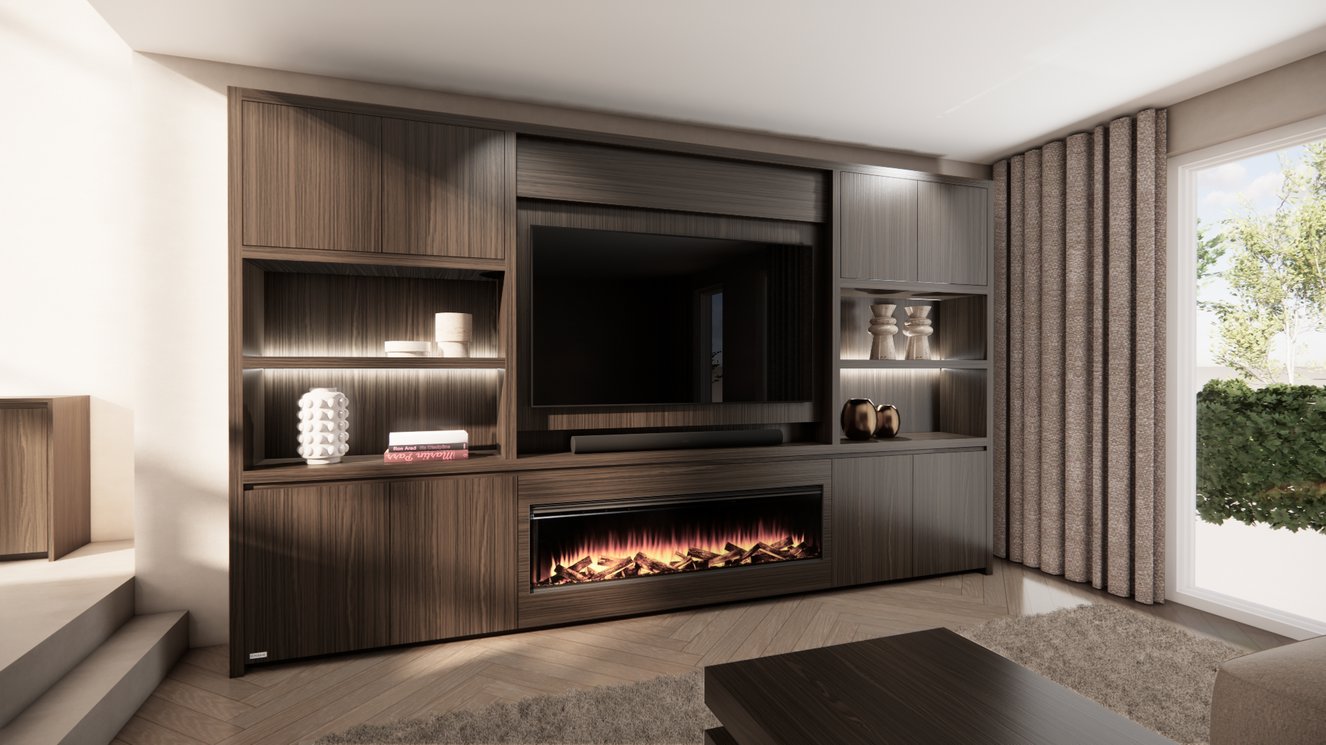 Cinewall	Franklin King-size 350-410	cm Eiken British	Fires
