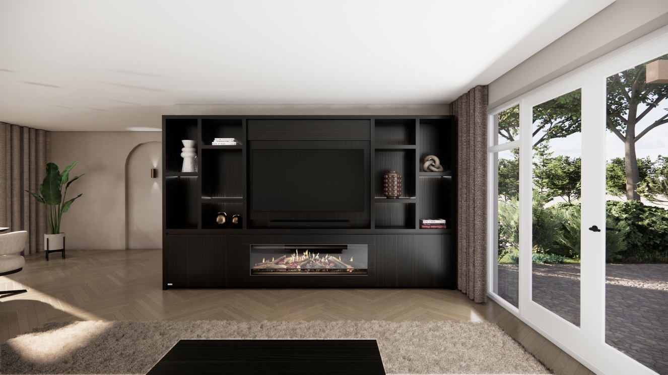 Cinewall	Hudson King-size 350-410	cm Eiken Kalfire	E-ONE
