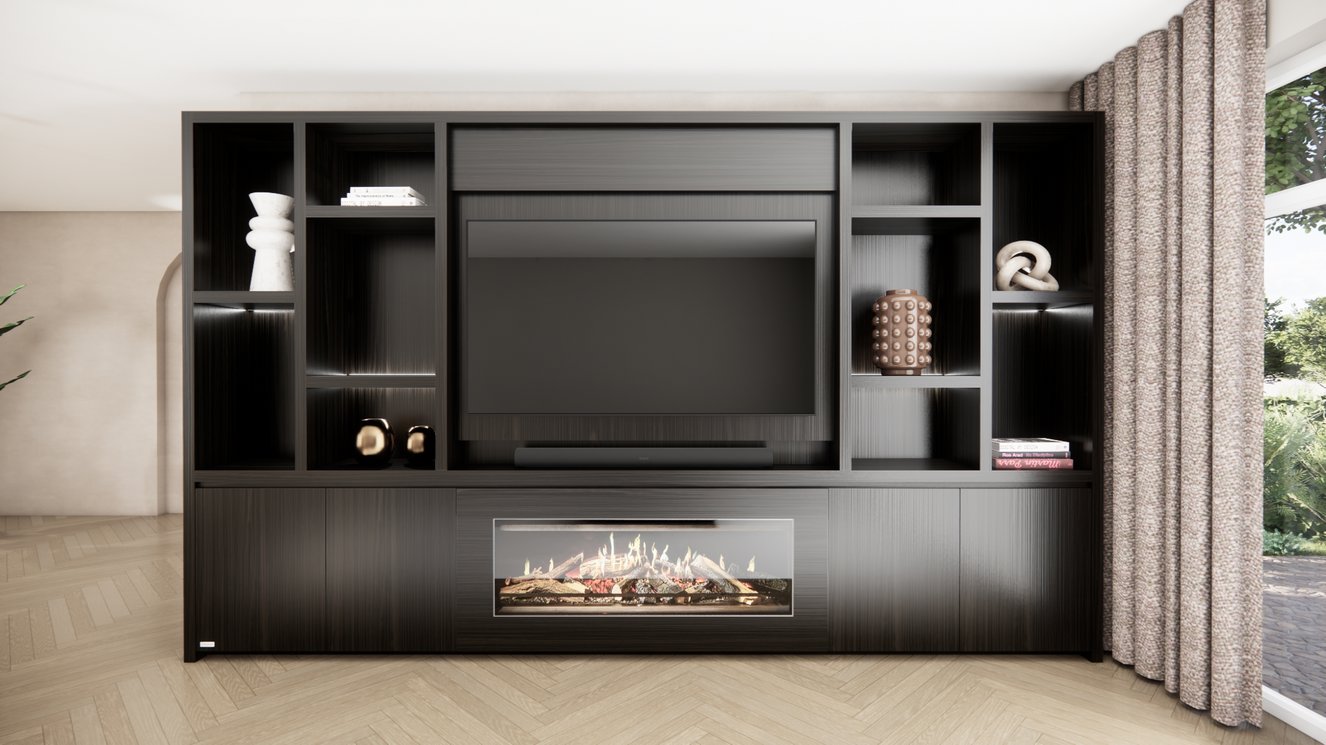 Cinewall	Hudson King-size 350-410	cm Eiken Kalfire	E-ONE