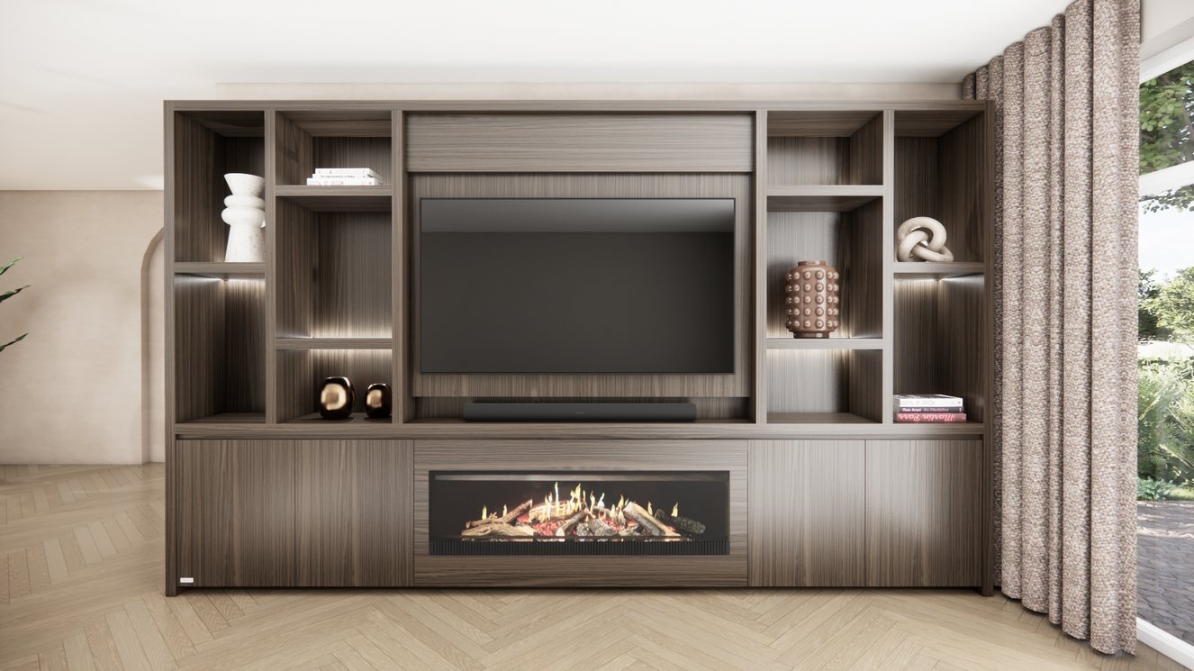 Cinewall	Hudson King-size 350-410	cm Eiken Kalfire	E-SERIE