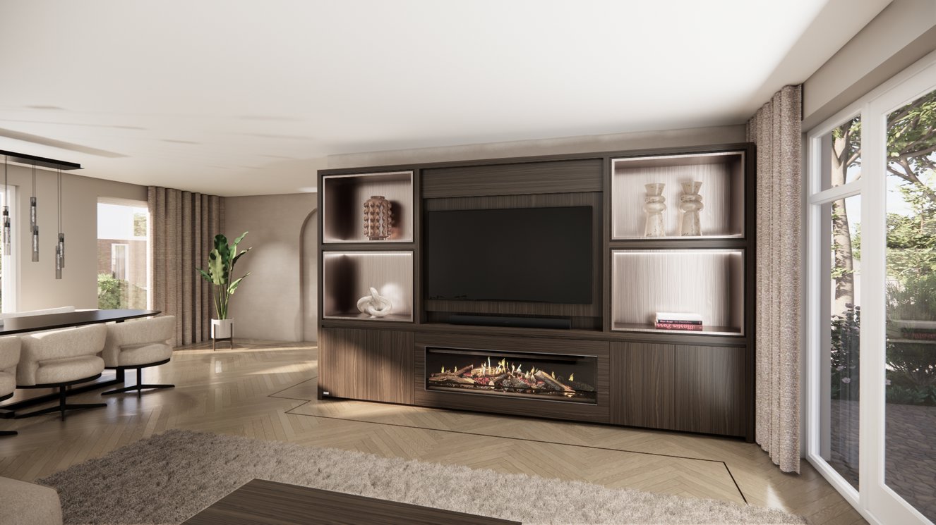 Cinewall	Grace King-size 350-410	cm Eiken Kalfire	E-ONE