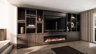Hudson Cinewall Royal-size 420-480 cm Eiken Dimplex 74 Inch