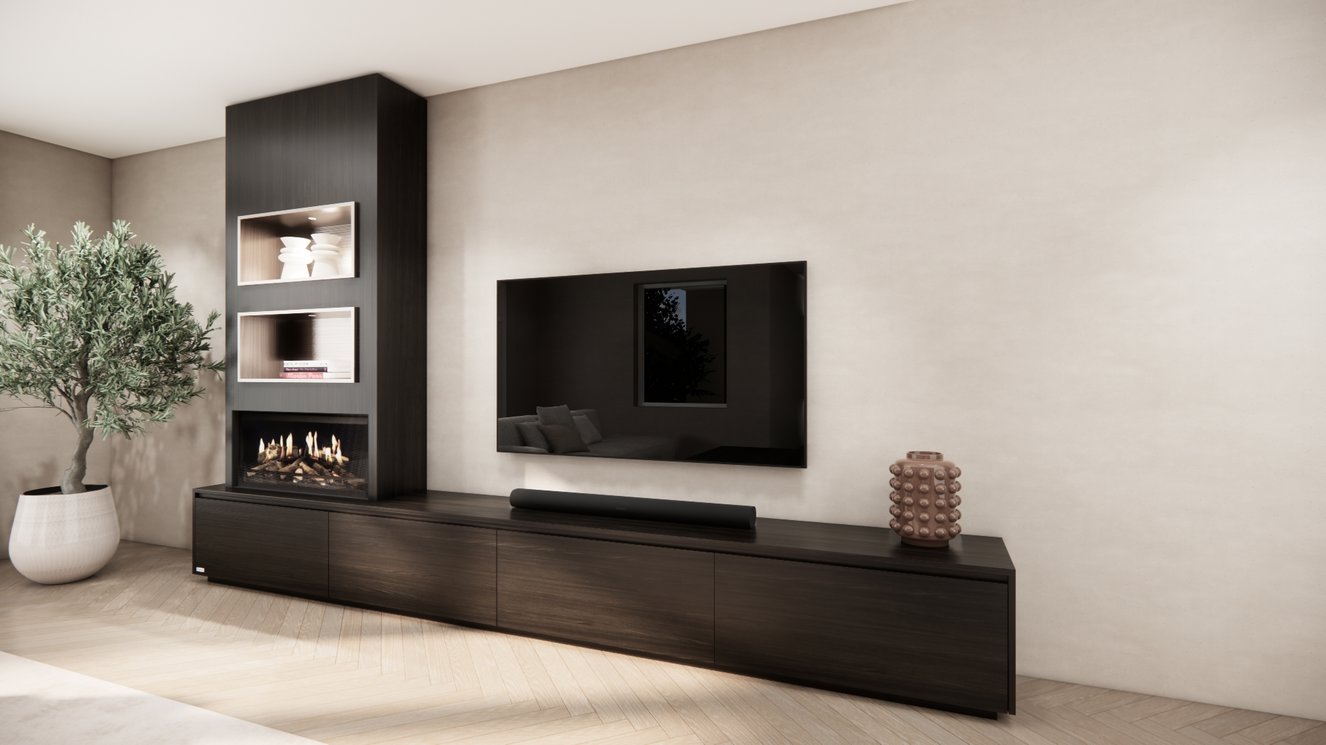 Tv-Meubel	Mason Kalfire	E-ONE	100F 4-kleppen Chimney Excellent