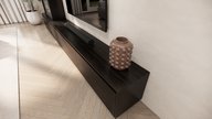 tv meubel met koof en elektrische haard kalfire e-one 