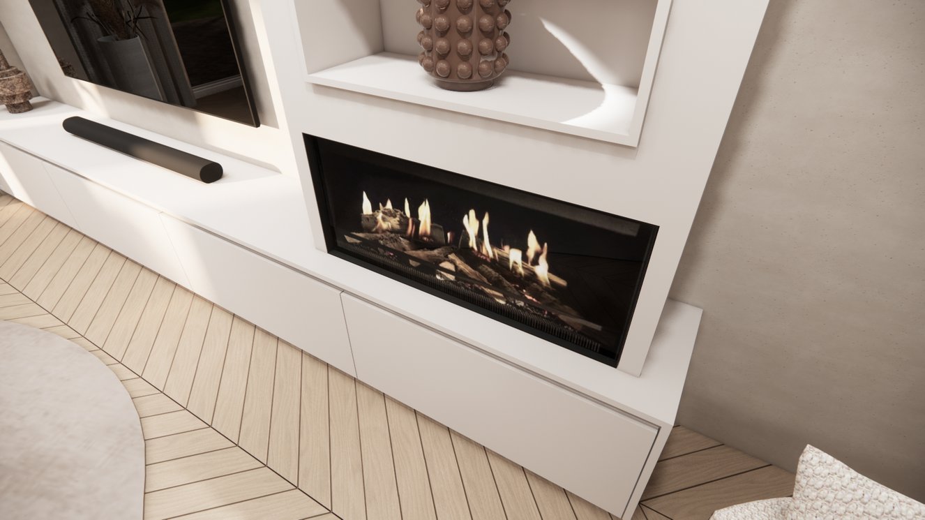 Tv-Meubel	Mason Kalfire	E-ONE	100F 4-kleppen Chimney Excellent