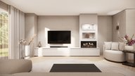 tv meubel met koof en elektrische haard kalfire e-one 
