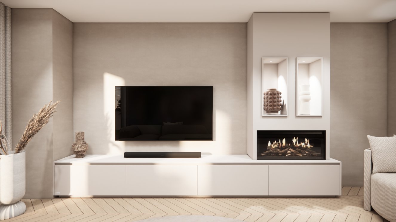Tv-Meubel	Mason Kalfire	E-ONE	100F 4-kleppen Chimney Majestic