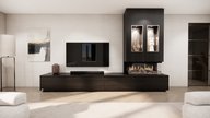 tv meubel met koof en Kalfire elektrische haard e-one 100S