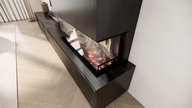 tv meubel met koof en Kalfire elektrische haard e-one 100S