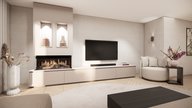 tv meubel met koof en Kalfire elektrische haard e-one 100S
