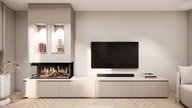 tv meubel met koof en Kalfire elektrische haard e-one 100S