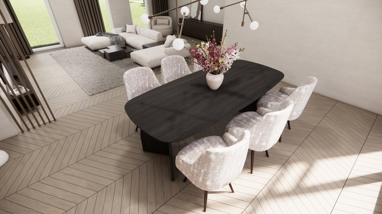 Amalfi Massive Eettafel Deens Ovaal Eiken