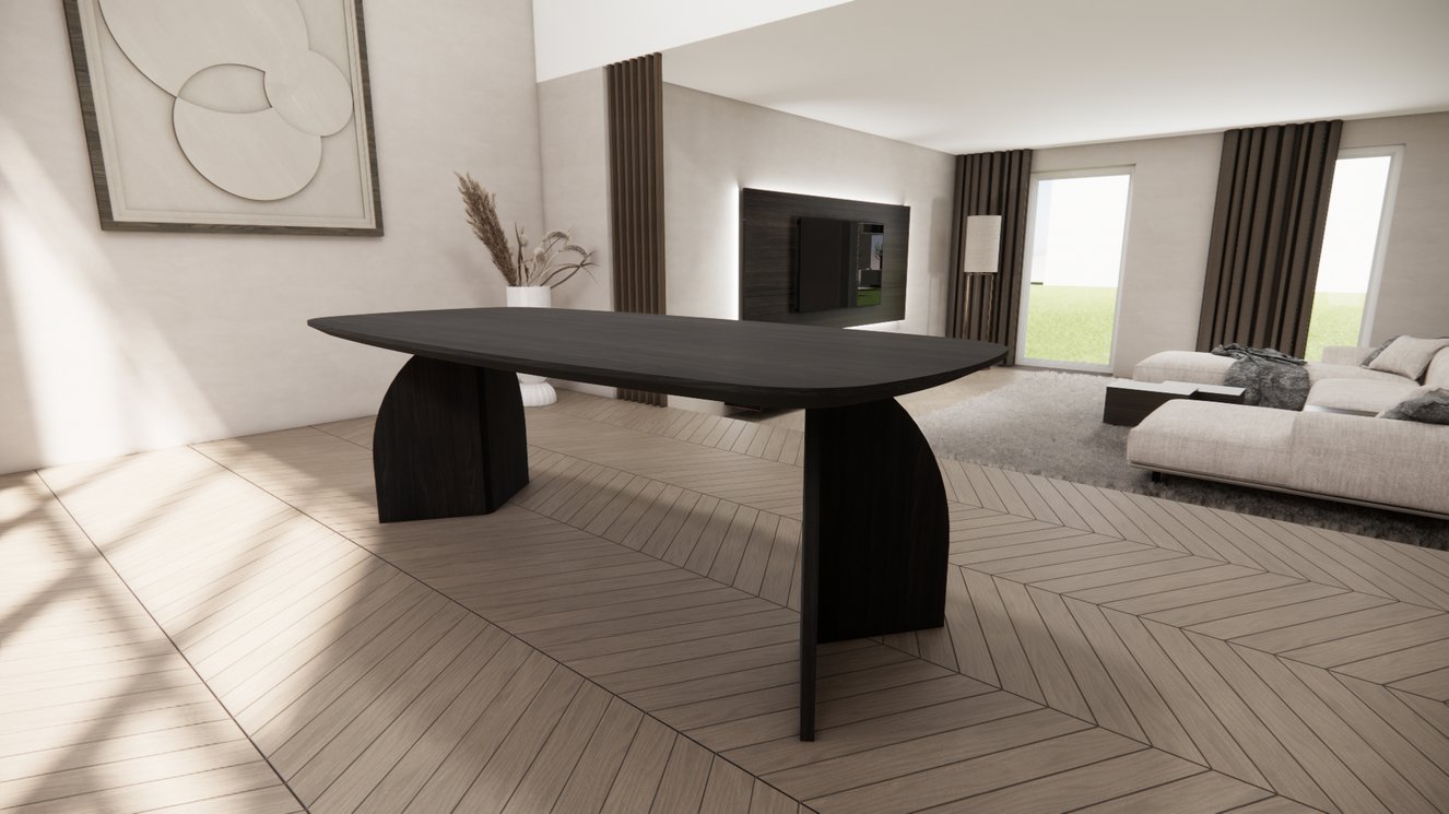 Amalfi Massive Eettafel Deens Ovaal Eiken