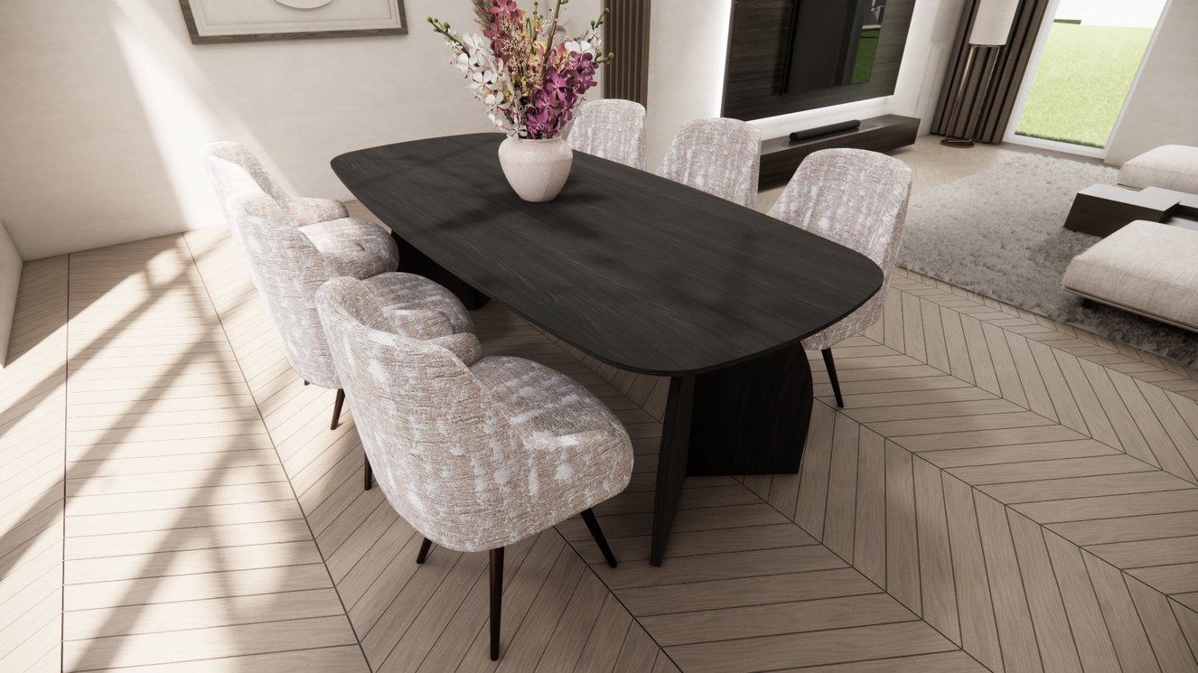 Amalfi Massive Eettafel Deens Ovaal Eiken