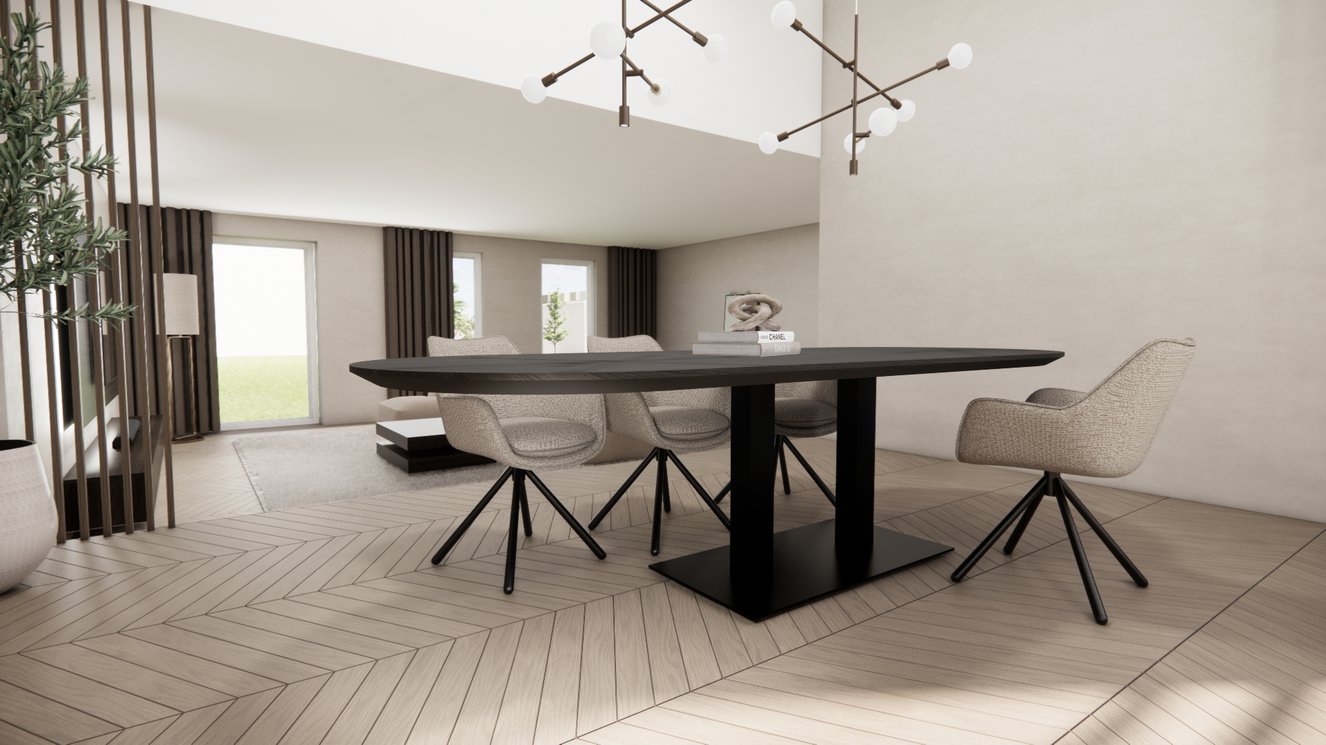 Caserta Eettafel Pil Eiken