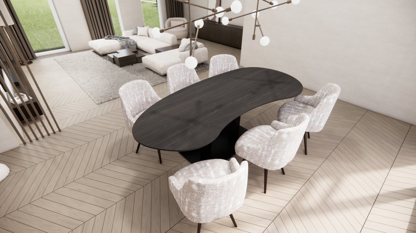 Caserta Eettafel Organisch Amalfi Eiken