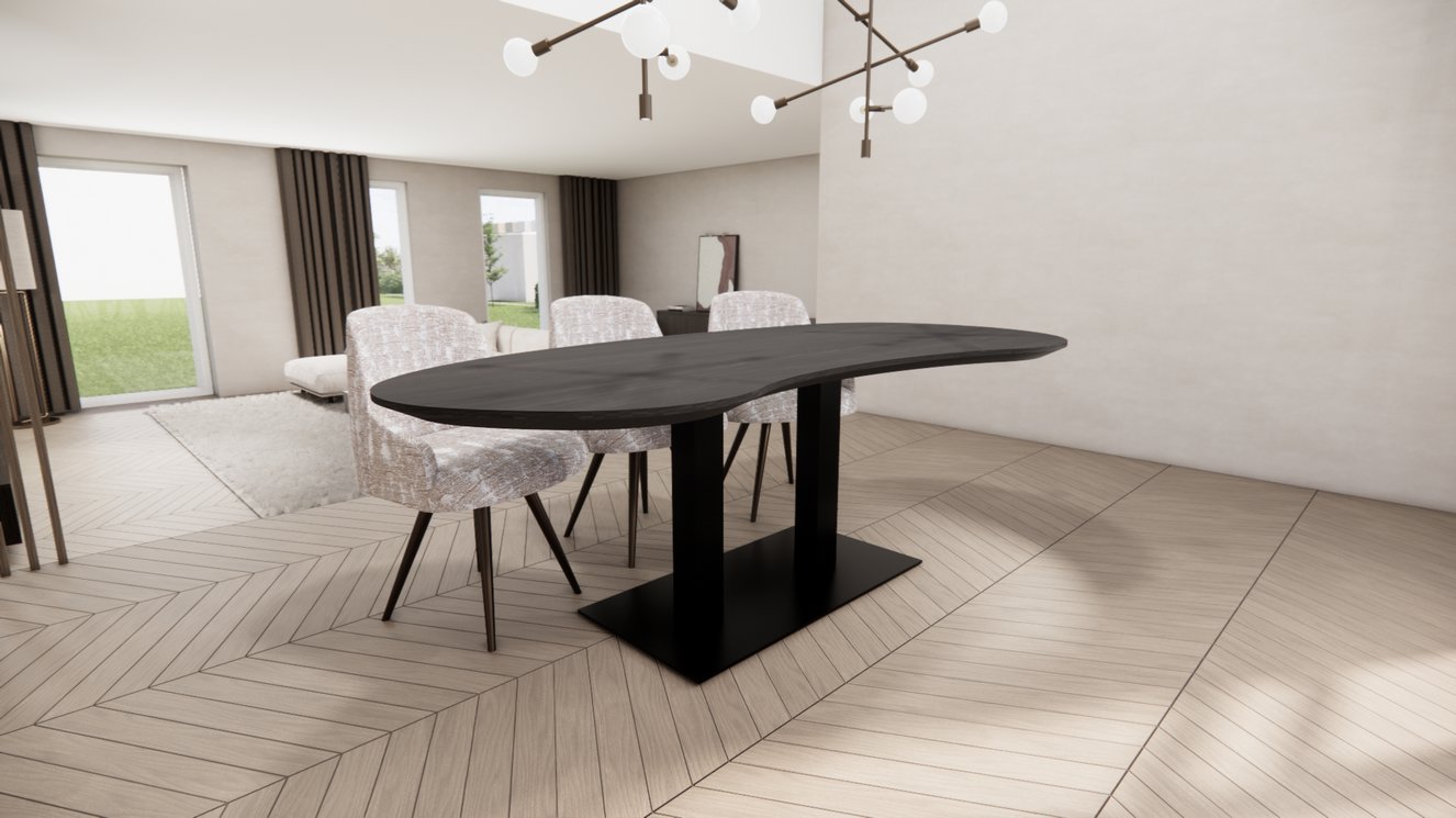 Caserta Eettafel Organisch Amalfi Eiken