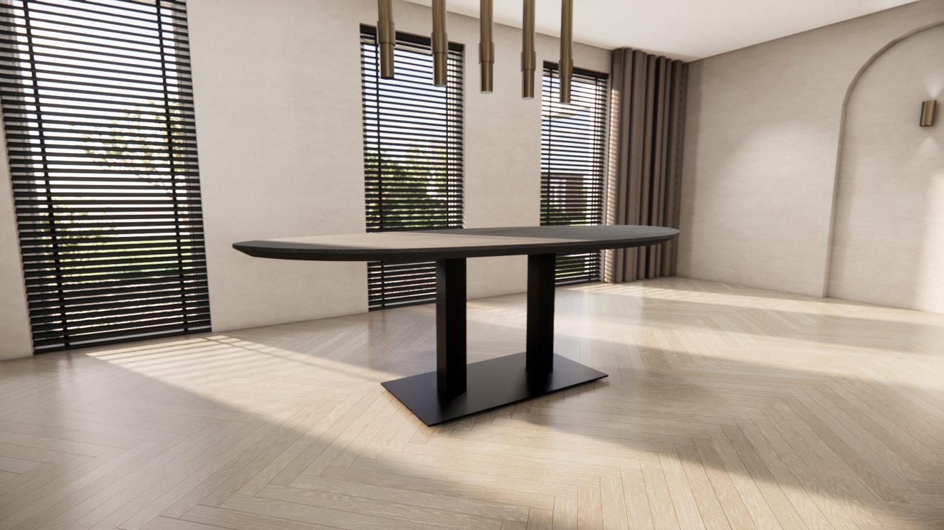 Caserta Eettafel Organisch Ei Eiken