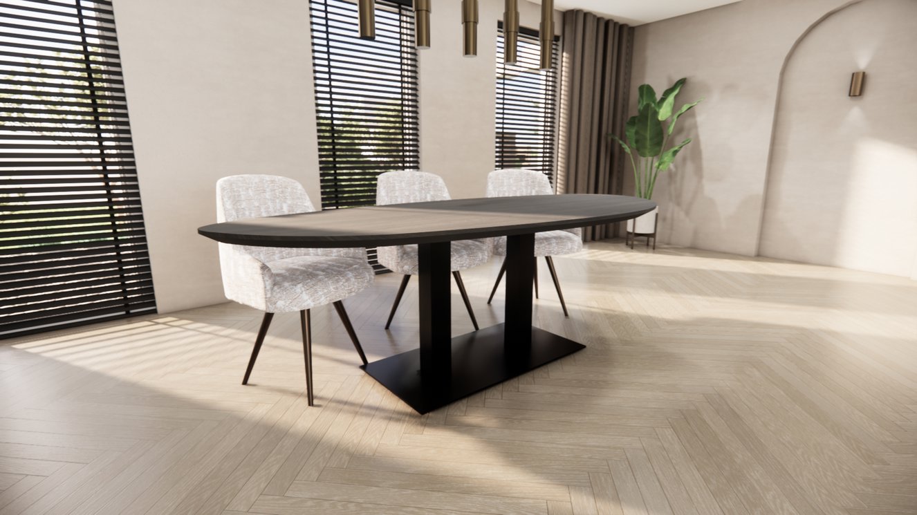 Caserta Eettafel Organisch Ei Eiken