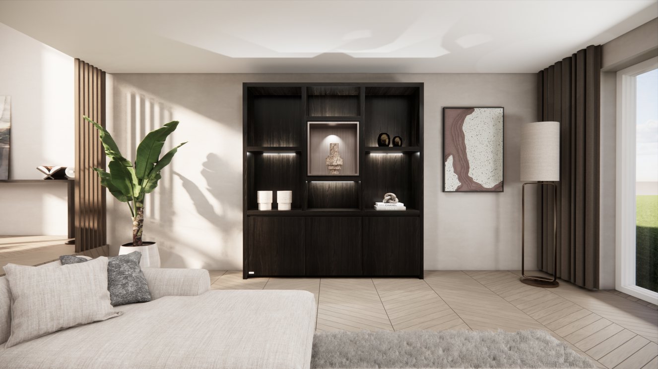Cole Vakkenkast King-size 170-220 cm Eiken