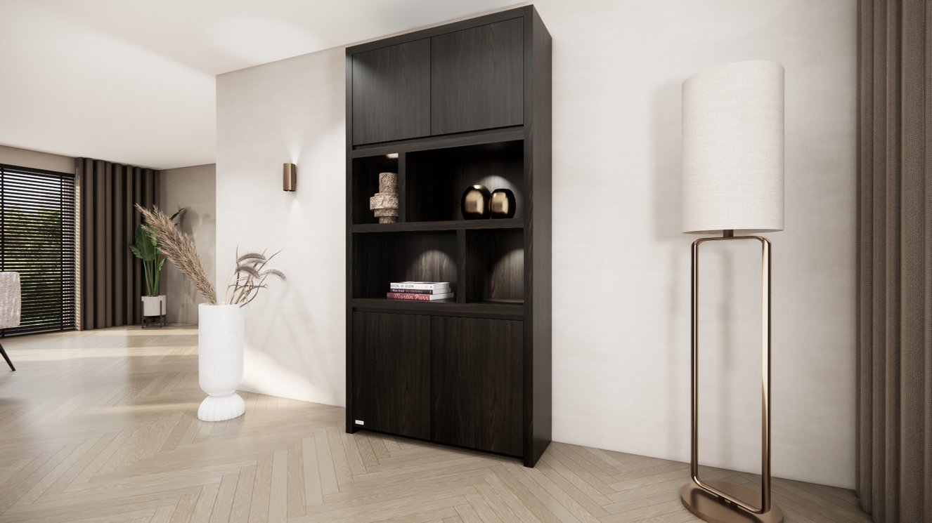 Franklin Vakkenkast Double-size 80-120	cm Eiken