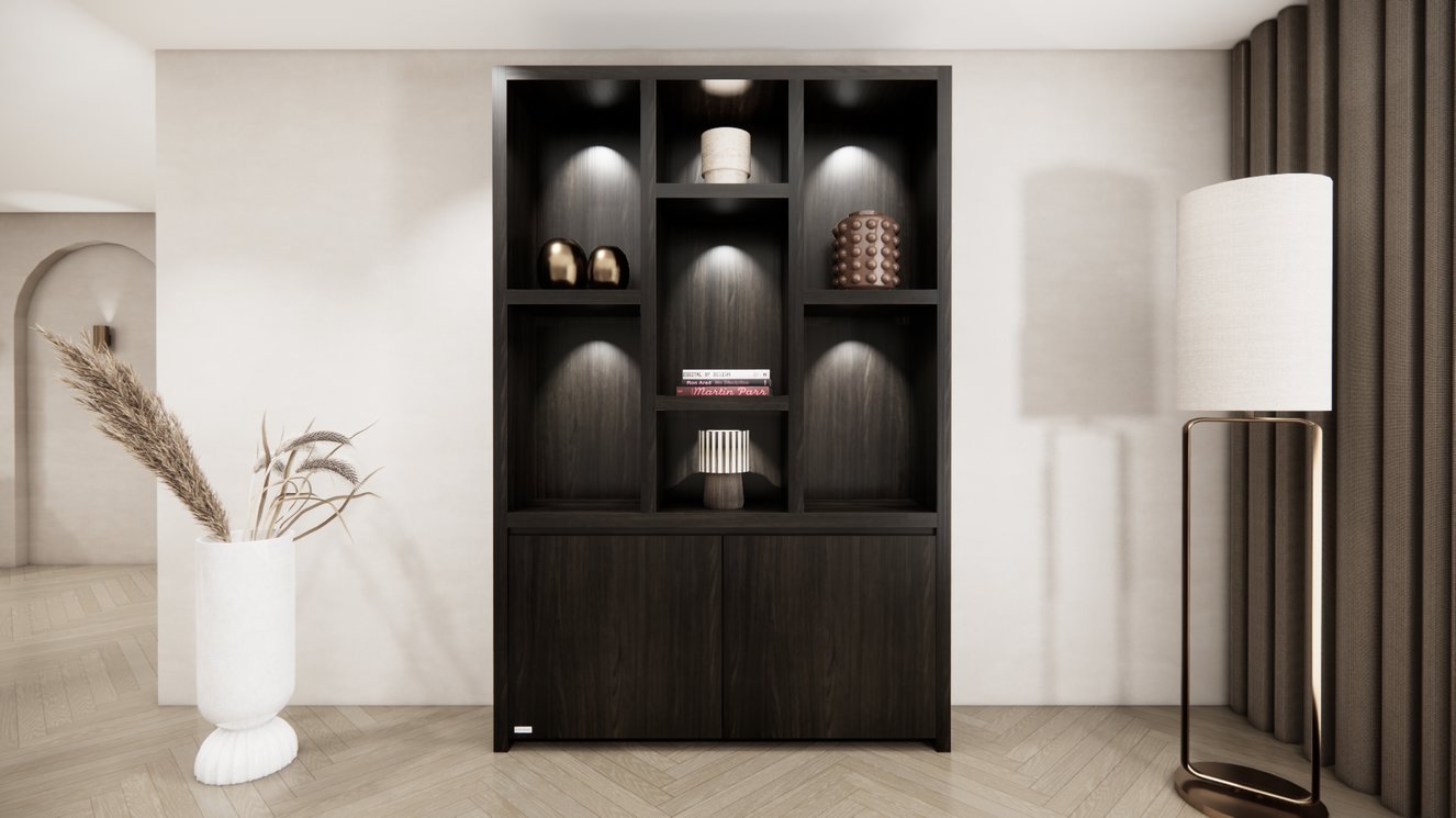 Hudson Vakkenkast Queen-size 130-160	cm Eiken