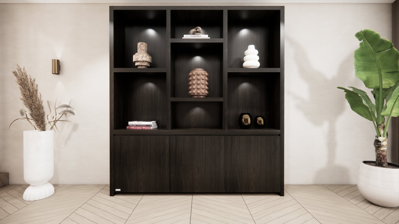Hudson Vakkenkast King-size 170-220	cm Eiken