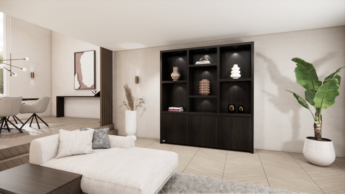 Hudson Vakkenkast King-size 170-220	cm Eiken