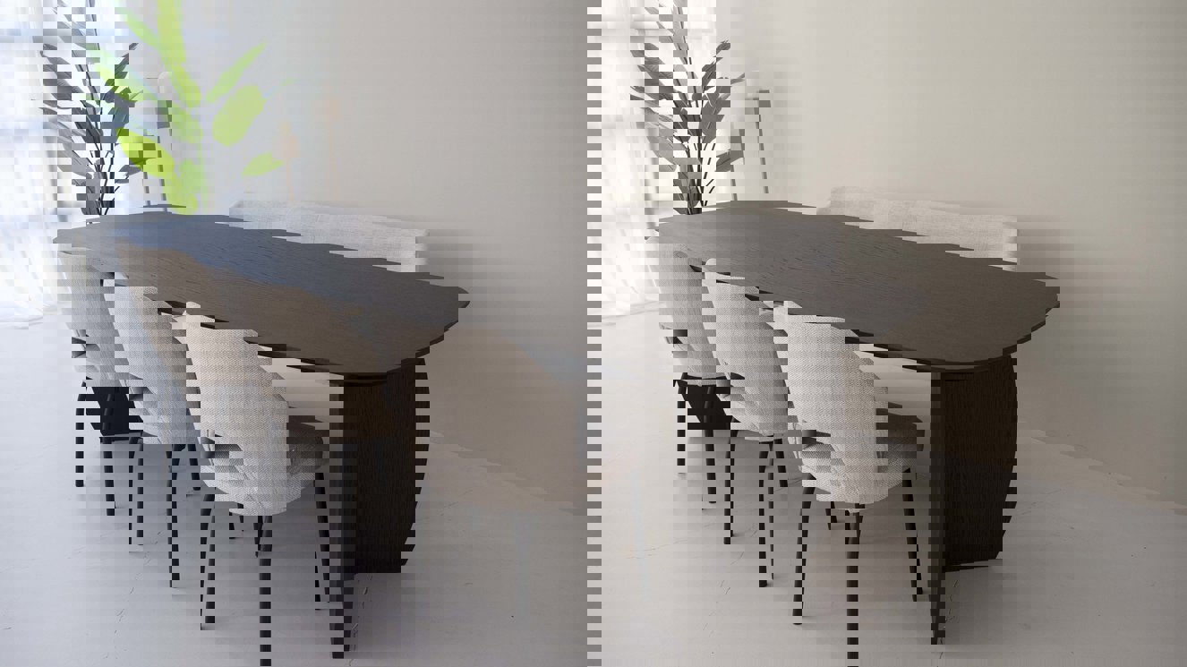 Amalfi Eettafel Deens	Ovaal Eiken