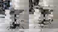 Vierkante eettafel Modena met stalen poot | PUUUR