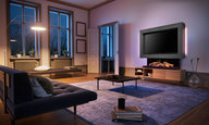 Kalfire E65 - Media Wall - living room - evening
