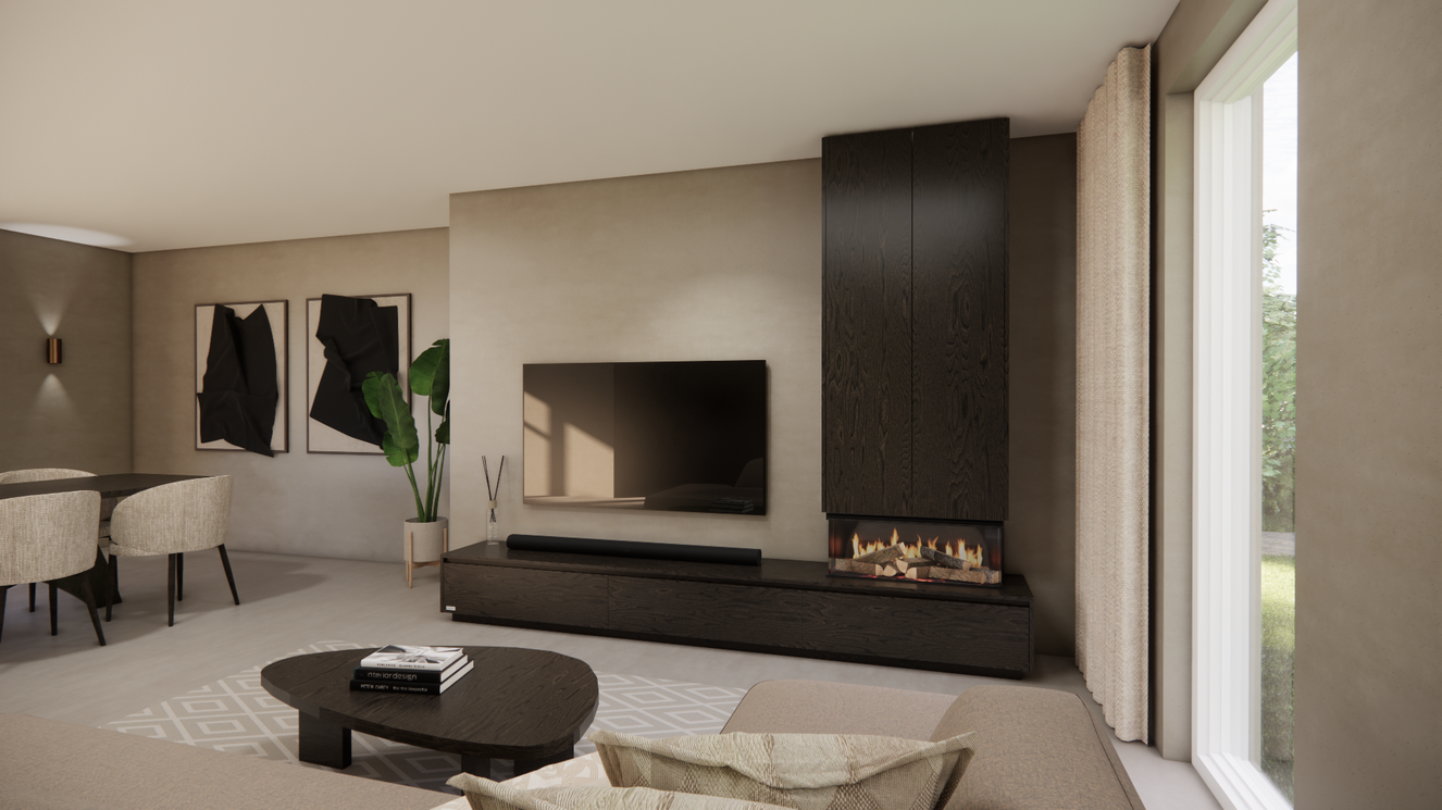 Mason British	Fires	870 TV-Meubel 3-kleppen Chimney Royal