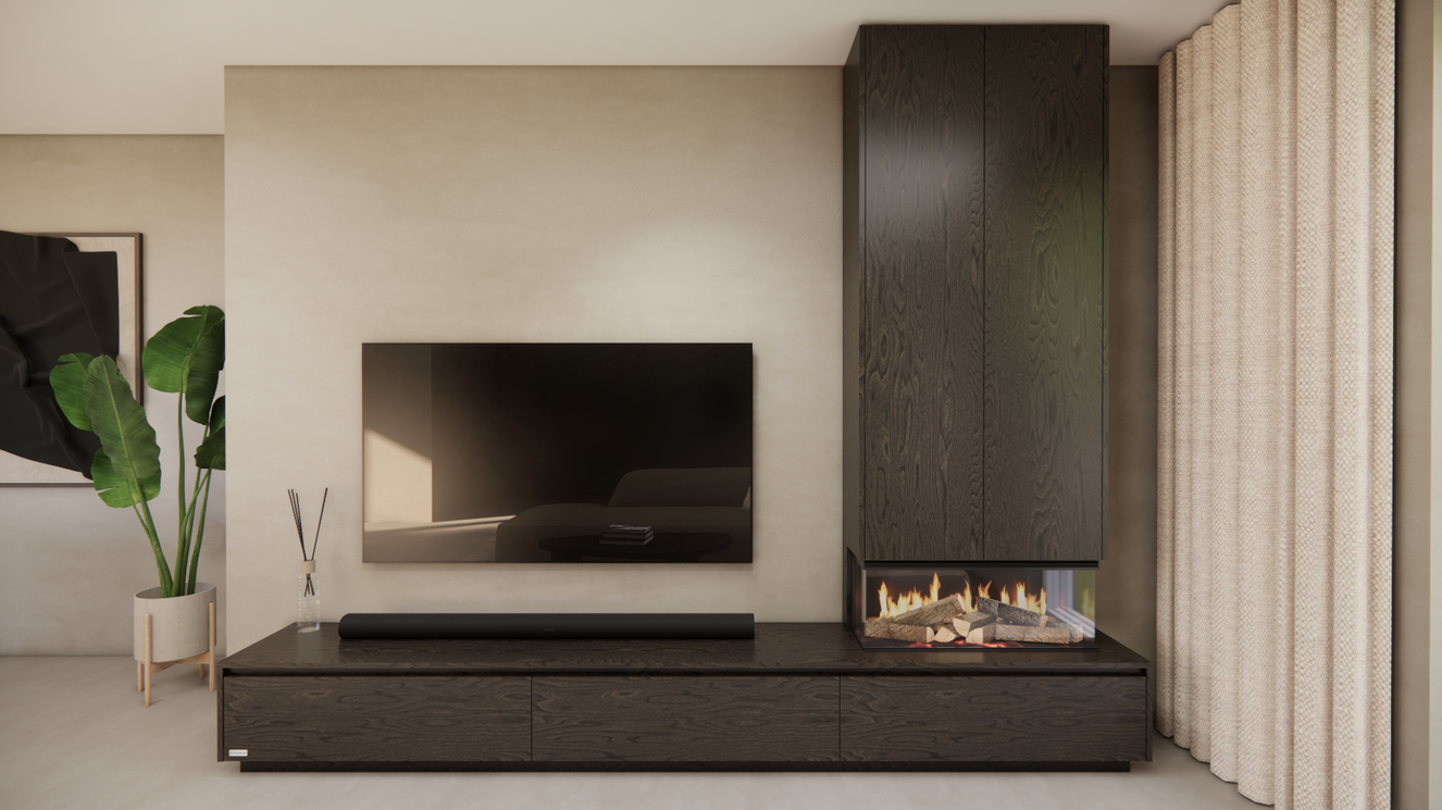 Mason British	Fires	870 TV-Meubel 3-kleppen Chimney Royal