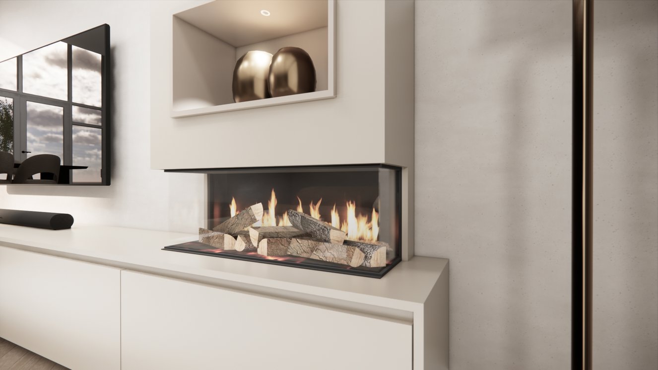 Mason British	Fires	870 TV-Meubel 4-kleppen Chimney Excellent