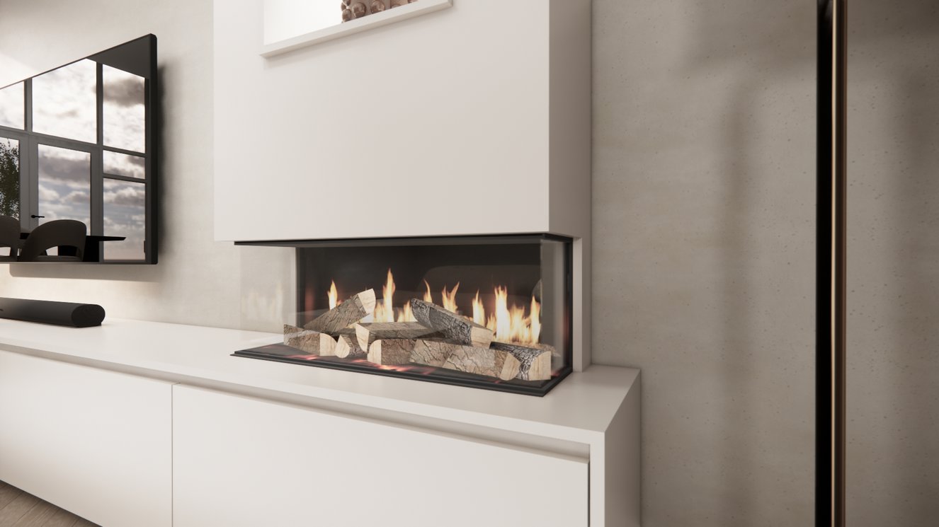 Mason British	Fires	870 TV-Meubel 4-kleppen Chimney Grand