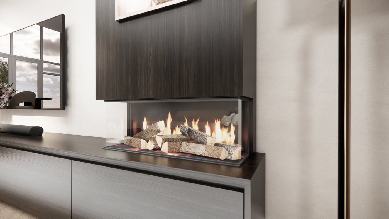 Mason British	Fires	870 TV-Meubel 4-kleppen Chimney Grand