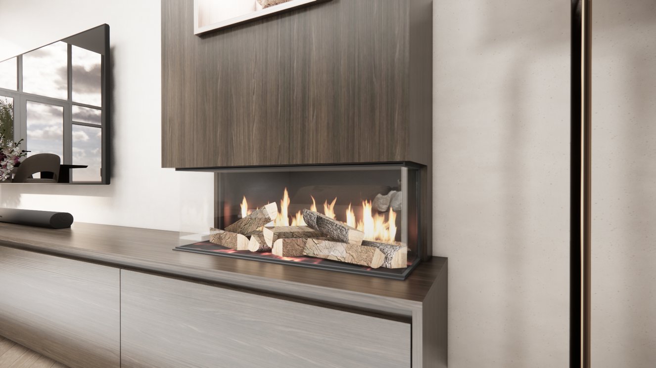 Mason British	Fires	870 TV-Meubel 4-kleppen Chimney Grand