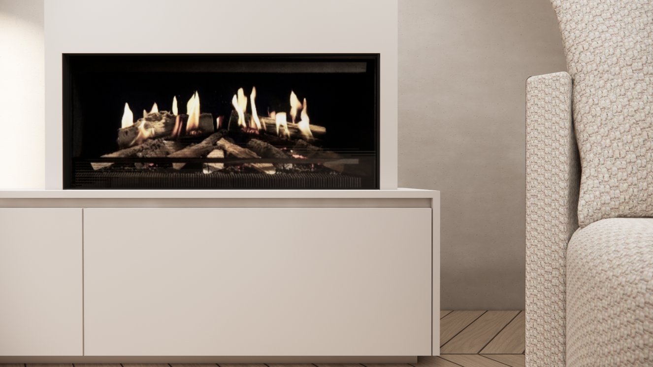 Mason Kalfire	E-ONE	100F TV-Meubel 4-kleppen Chimney Grand